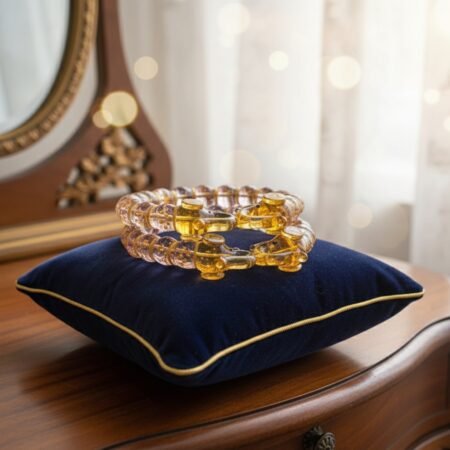 Glass Crystal Elephant Style Yellow Bangles