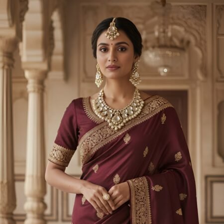 Kundan necklace  White pearl  Golden White colour  Earrings and Tikka