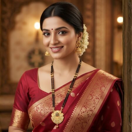 Gold plated Mangal sutra With Meena work 30 inch size Gold plated chains ke saath