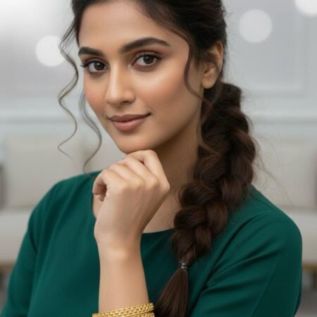 Elegant Double-Tone Gold Plated Bangles – 4 Pc Set