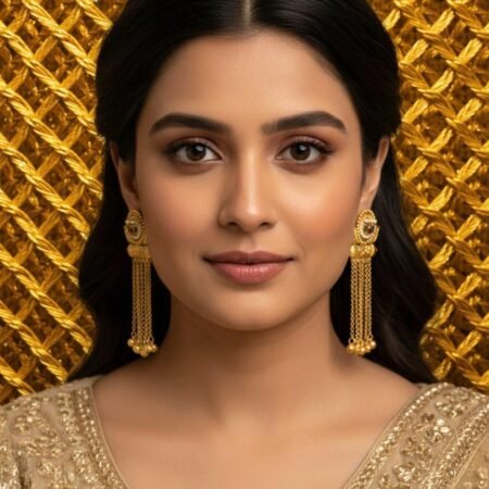 Kashmira Earrings – Golden Colour