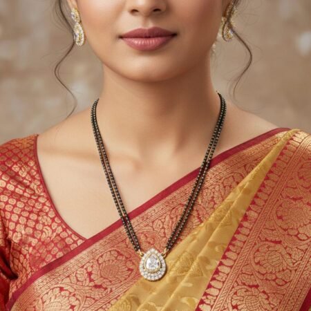 American Diamond Stone Work Mangal Sutra – Gold Polish (30 Inch)