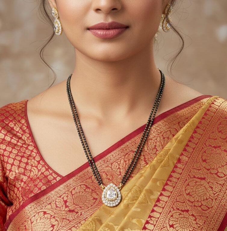 American Diamond Stone Work Mangal Sutra – Gold Polish (30 Inch)