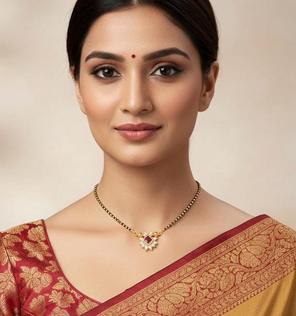 American Diamond Stone Work Mangal Sutra