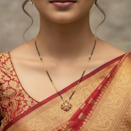 American Diamond Stone Work Mangal Sutra