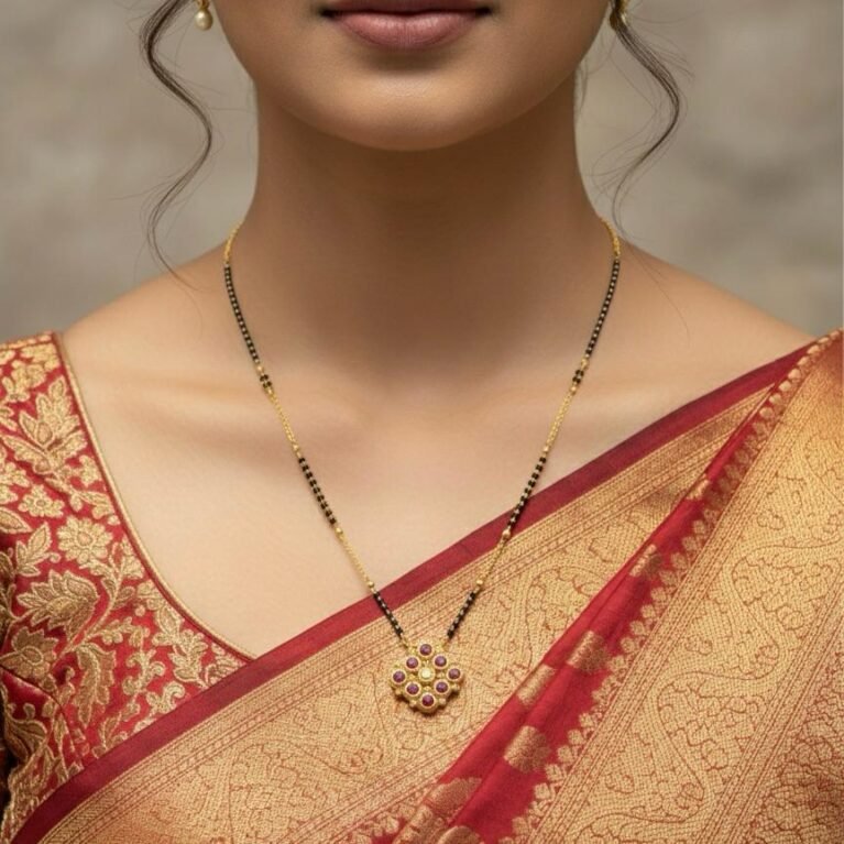 American Diamond Stone Work Mangal Sutra