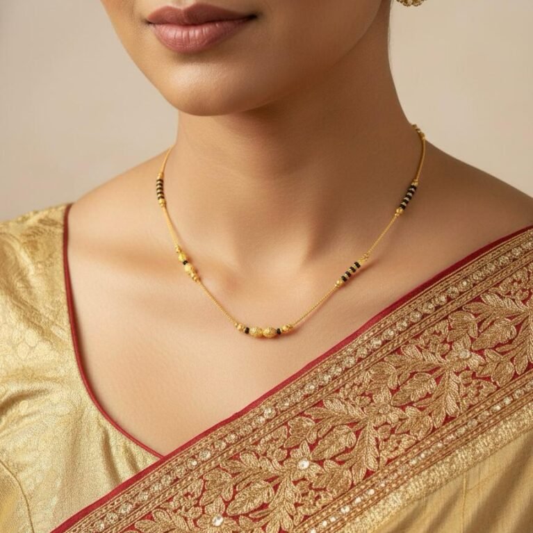 American Diamond Stone Work Mangal Sutra