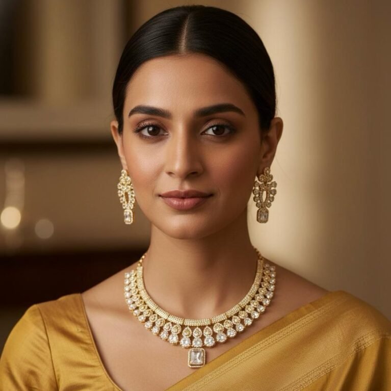 Aurora Luxe American Diamond Necklace Set