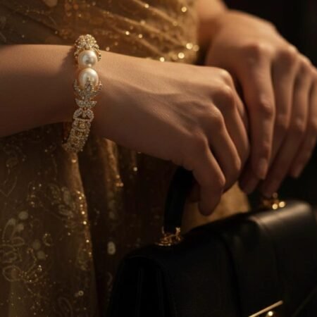 Pearl Glow American Diamond Bracelet