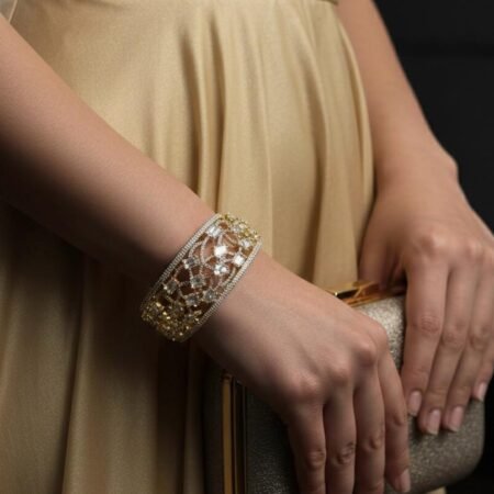 Golden Aura American Diamond Bracelet