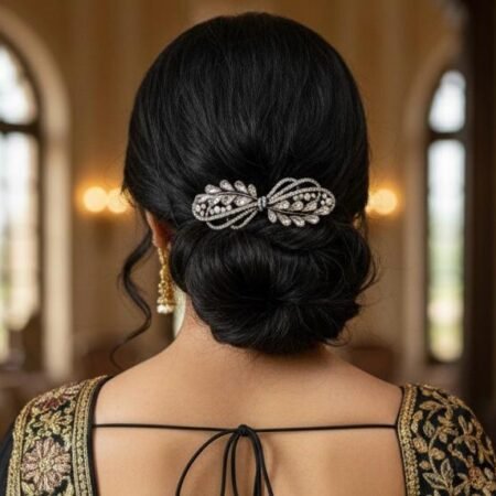 Silver Elegance Stone Backclip