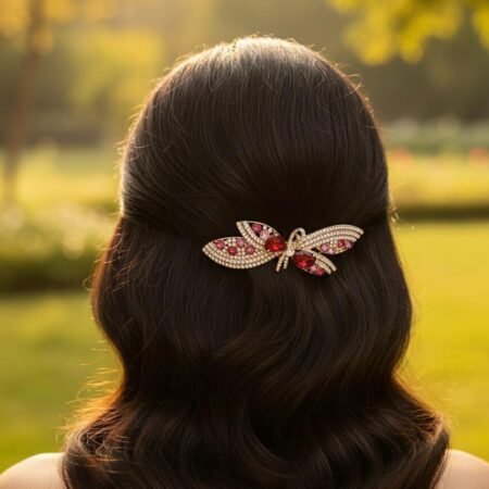 Pink Crystal AD Gold Imported Backclip