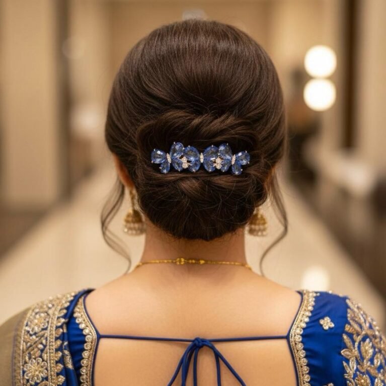 Blue Crystal AD Gold Imported Backclip