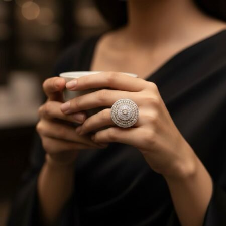 Sunshine Glow American Diamond Finger Ring