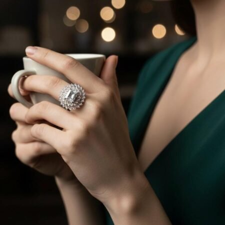 Silver Ease American Diamond Finger Ring