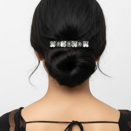 Black Italian Sheet Back Clip – Imported Designer Hair Accessory