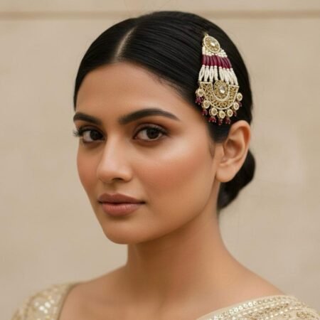 Antique Pink Strawberry Passa with Pearl Work