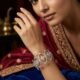 Zeyra Silver Plated American Diamond Adjustable Bracelet for Women
