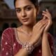 Zeyra Rose Pink & Silver American Diamond Statement Cuff